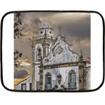 Exterior Facade Antique Colonial Church Olinda Brazil Double Sided Fleece Blanket (Mini) 