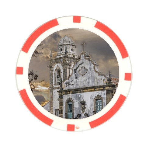 Exterior Facade Antique Colonial Church Olinda Brazil Poker Chip Card Guards (10 pack)  from ArtsNow.com Front