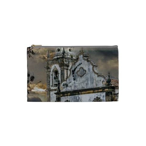 Exterior Facade Antique Colonial Church Olinda Brazil Cosmetic Bag (Small)  from ArtsNow.com Front