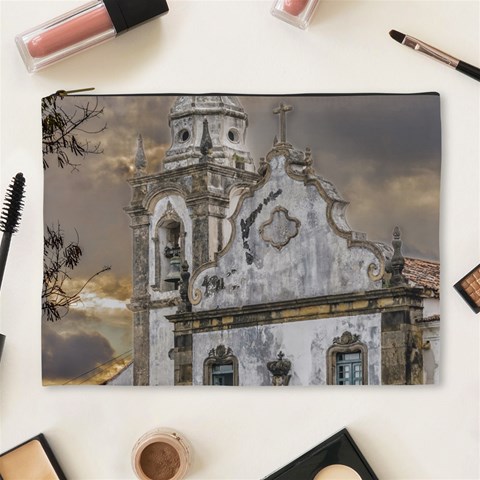 Exterior Facade Antique Colonial Church Olinda Brazil Cosmetic Bag (XL) from ArtsNow.com Front