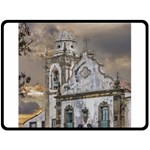 Exterior Facade Antique Colonial Church Olinda Brazil Fleece Blanket (Large) 