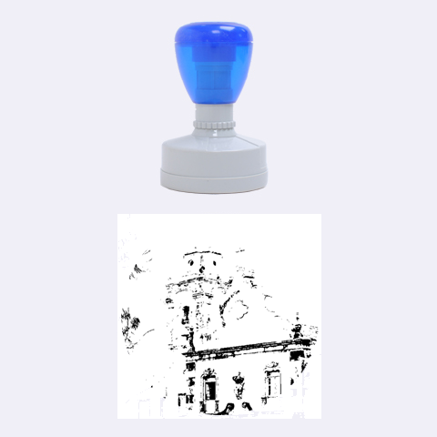 Exterior Facade Antique Colonial Church Olinda Brazil Rubber Round Stamps (Medium) from ArtsNow.com 1.5 x1.5  Stamp