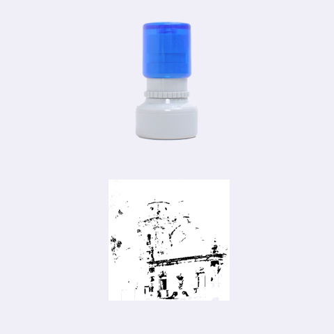Exterior Facade Antique Colonial Church Olinda Brazil Rubber Round Stamps (Small) from ArtsNow.com 1.12 x1.12  Stamp