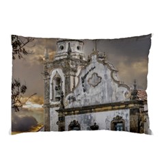 Exterior Facade Antique Colonial Church Olinda Brazil Pillow Case (Two Sides) from ArtsNow.com Back