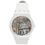 Exterior Facade Antique Colonial Church Olinda Brazil Round Plastic Sport Watch (M)