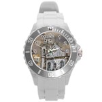 Exterior Facade Antique Colonial Church Olinda Brazil Round Plastic Sport Watch (L)