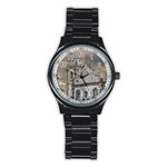 Exterior Facade Antique Colonial Church Olinda Brazil Stainless Steel Round Watch
