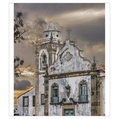 Exterior Facade Antique Colonial Church Olinda Brazil Drawstring Pouches (Medium)  from ArtsNow.com Front