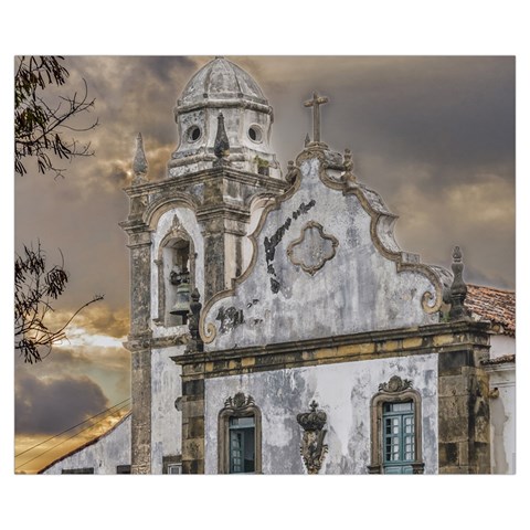 Exterior Facade Antique Colonial Church Olinda Brazil Medium Tote Bag from ArtsNow.com Front
