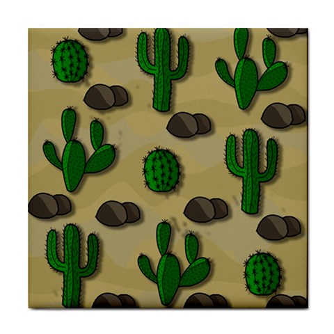 Cactuses Tile Coasters from ArtsNow.com Front