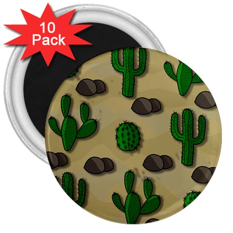 Cactuses 3  Magnets (10 pack)  from ArtsNow.com Front