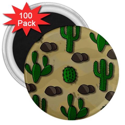 Cactuses 3  Magnets (100 pack) from ArtsNow.com Front