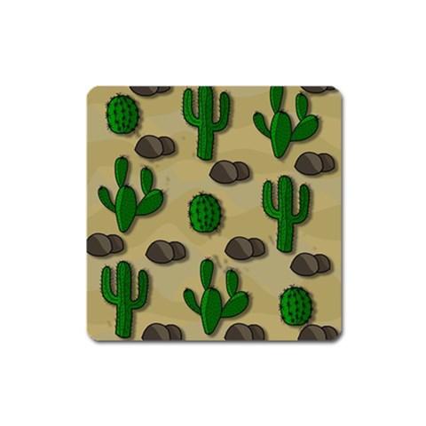 Cactuses Square Magnet from ArtsNow.com Front