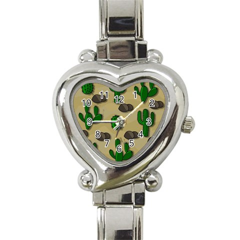 Cactuses Heart Italian Charm Watch from ArtsNow.com Front