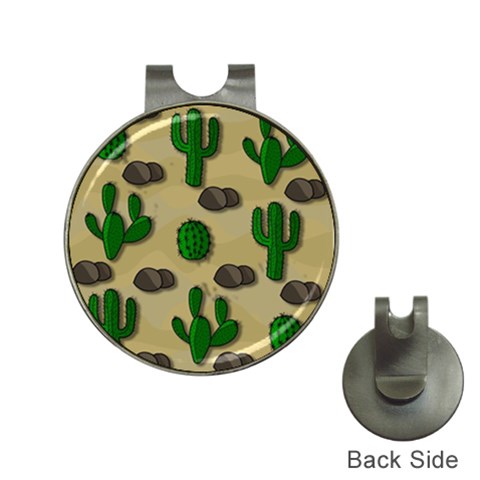 Cactuses Hat Clips with Golf Markers from ArtsNow.com Front