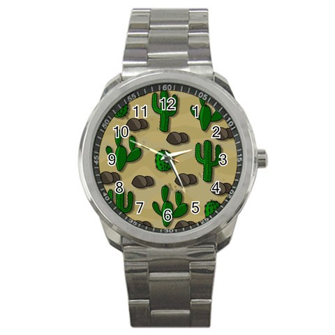 Cactuses Sport Metal Watch from ArtsNow.com Front