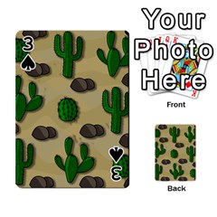 Cactuses Playing Cards 54 Designs  from ArtsNow.com Front - Spade3