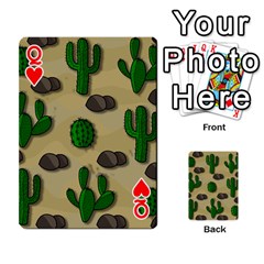 Queen Cactuses Playing Cards 54 Designs  from ArtsNow.com Front - HeartQ