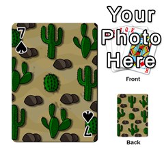 Cactuses Playing Cards 54 Designs  from ArtsNow.com Front - Spade7