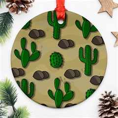 Cactuses Round Ornament (Two Sides)  from ArtsNow.com Front