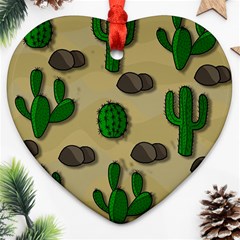 Cactuses Heart Ornament (2 Sides) from ArtsNow.com Front