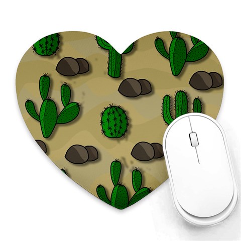 Cactuses Heart Mousepads from ArtsNow.com Front