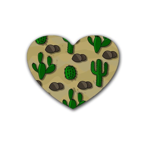 Cactuses Heart Coaster (4 pack)  from ArtsNow.com Front