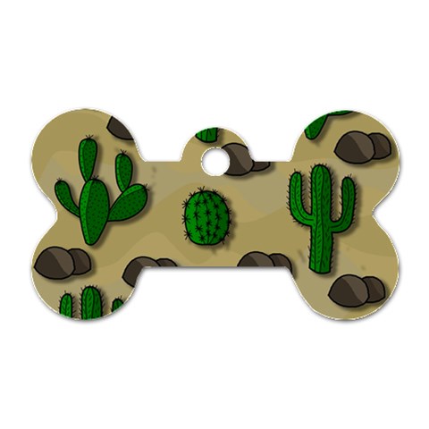 Cactuses Dog Tag Bone (One Side) from ArtsNow.com Front