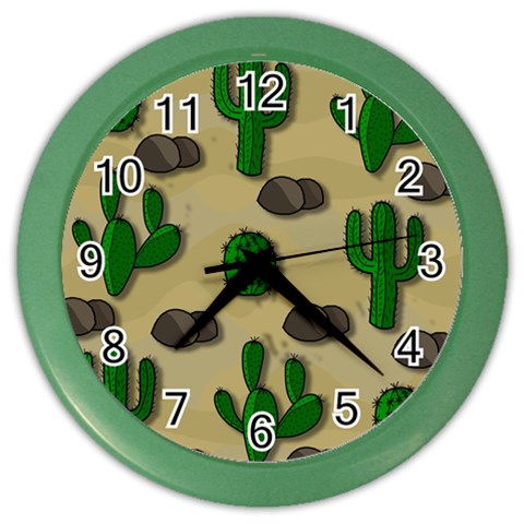 Cactuses Color Wall Clocks from ArtsNow.com Front
