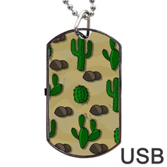 Cactuses Dog Tag USB Flash (Two Sides)  from ArtsNow.com Front