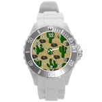 Cactuses Round Plastic Sport Watch (L)