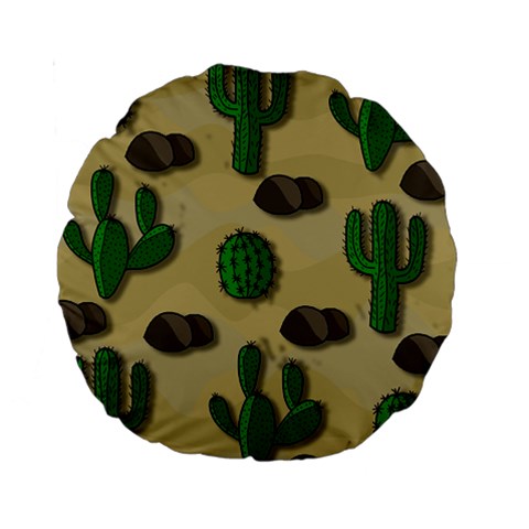 Cactuses Standard 15  Premium Round Cushions from ArtsNow.com Front