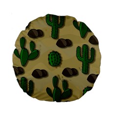 Cactuses Standard 15  Premium Round Cushions from ArtsNow.com Front