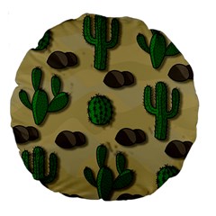 Cactuses Large 18  Premium Round Cushions from ArtsNow.com Front