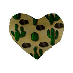 Cactuses Standard 16  Premium Heart Shape Cushions from ArtsNow.com Front