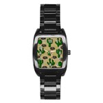 Cactuses Stainless Steel Barrel Watch