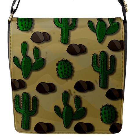 Cactuses Flap Messenger Bag (S) from ArtsNow.com Front