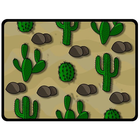 Cactuses Double Sided Fleece Blanket (Large)  from ArtsNow.com 80 x60  Blanket Front