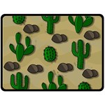 Cactuses Double Sided Fleece Blanket (Large) 