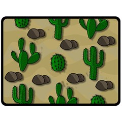 Cactuses Double Sided Fleece Blanket (Large)  from ArtsNow.com 80 x60  Blanket Back