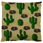 Cactuses Large Flano Cushion Case (One Side)