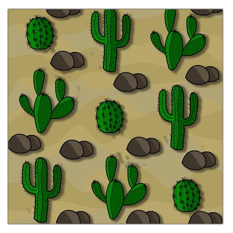 Cactuses Large Satin Scarf (Square) from ArtsNow.com Front