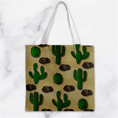 Cactuses Zipper Grocery Tote Bag from ArtsNow.com Back