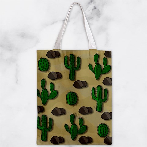 Cactuses Zipper Classic Tote Bag from ArtsNow.com Front