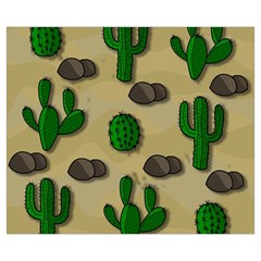 Cactuses Medium Zipper Tote Bag from ArtsNow.com Back