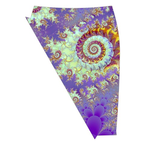 Sea Shell Spiral, Abstract Violet Cyan Stars Midi Wrap Pencil Skirt from ArtsNow.com Front Left