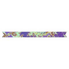 Sea Shell Spiral, Abstract Violet Cyan Stars Short Sleeve V Hem