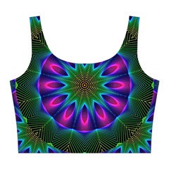 Star Of Leaves, Abstract Magenta Green Forest Midi Sleeveless Dress from ArtsNow.com Top Back