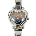 Love Parrots Heart Italian Charm Watch