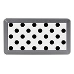 Polka Dots - Black on Pale Gray Memory Card Reader (Mini)